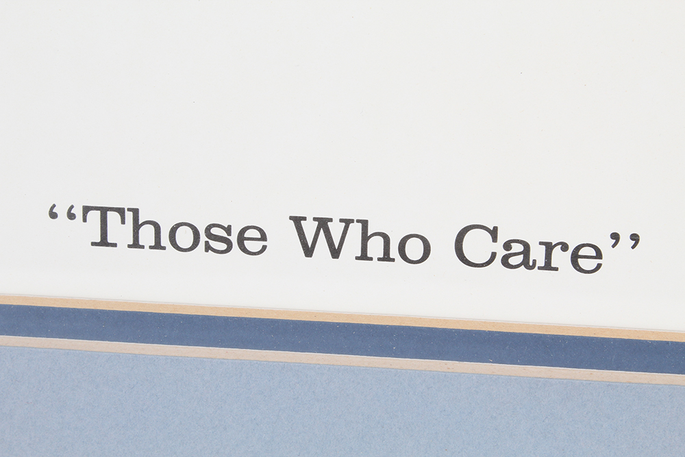Framed and Signed Fine Art Print "Those Who Care" After Robert L. Conely