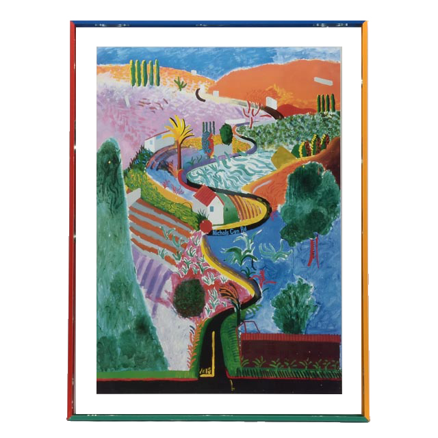 Exhibition Poster for 1988 Metropolitan Museum of Art's "David Hockney: A Retrospective"