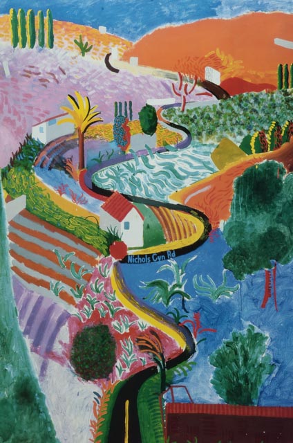 Exhibition Poster for 1988 Metropolitan Museum of Art's "David Hockney: A Retrospective"