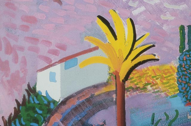 Exhibition Poster for 1988 Metropolitan Museum of Art's "David Hockney: A Retrospective"