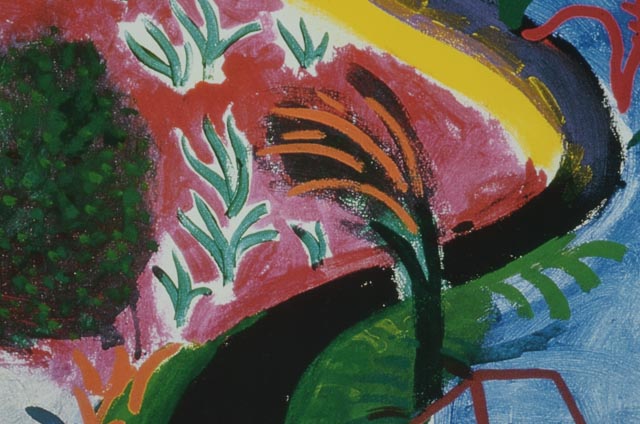 Exhibition Poster for 1988 Metropolitan Museum of Art's "David Hockney: A Retrospective"