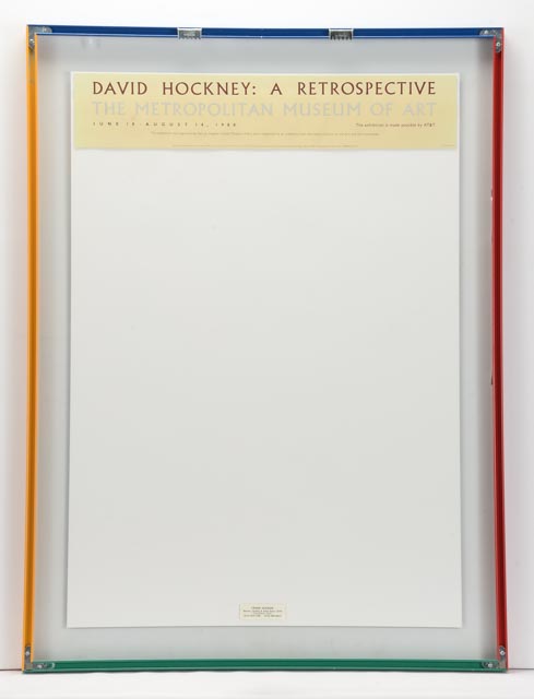 Exhibition Poster for 1988 Metropolitan Museum of Art's "David Hockney: A Retrospective"
