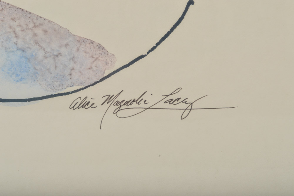 Pair of Floral Watercolor Paintings After Alice Magnolia Lacey