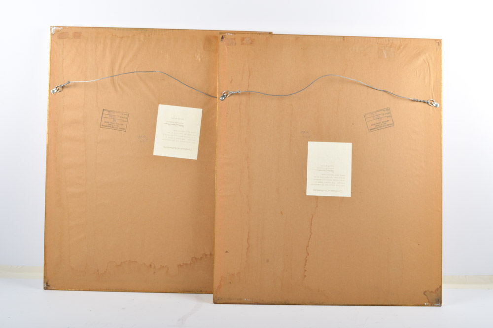 Pair of Floral Watercolor Paintings After Alice Magnolia Lacey