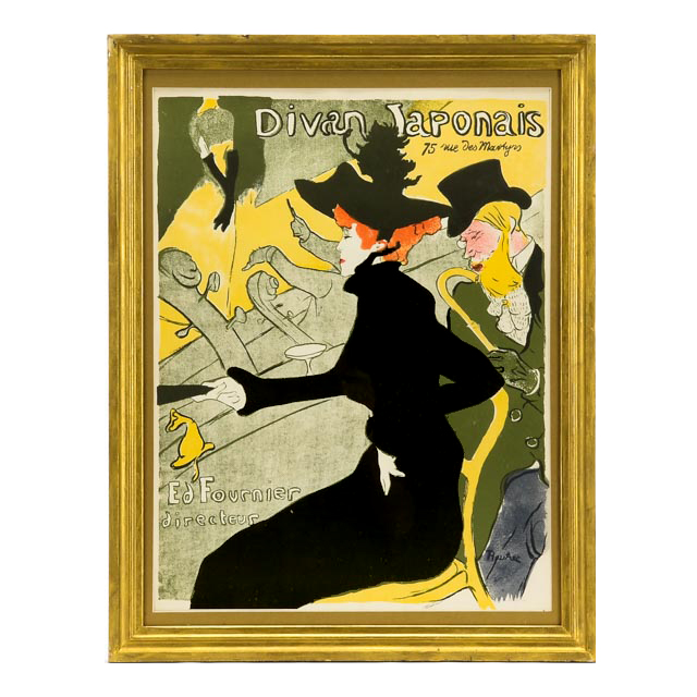 Henri de Toulouse-Lautrec Posthumous Color Lithograph "Divan Japonais"