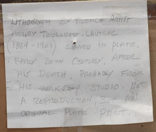 Henri de Toulouse-Lautrec Posthumous Color Lithograph "Divan Japonais"