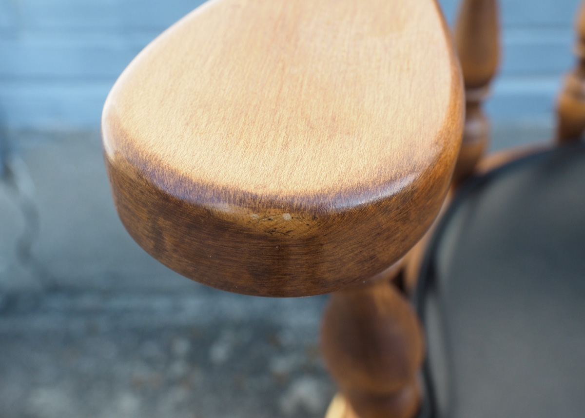 Pair of George B. Bent Captain Style Bar Stools