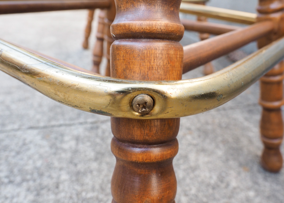 Pair of George B. Bent Captain Style Bar Stools