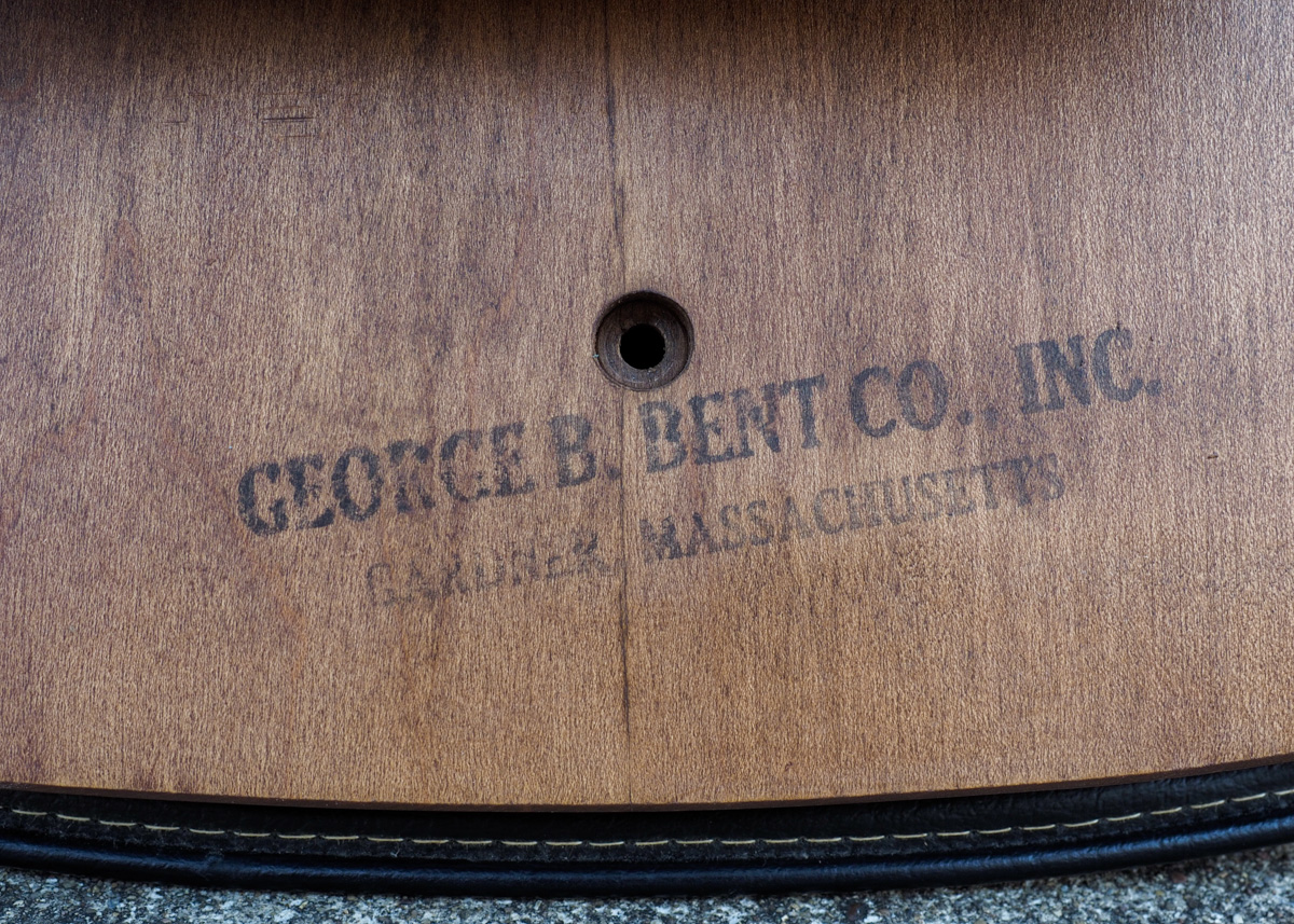 Pair of George B. Bent Captain Style Bar Stools