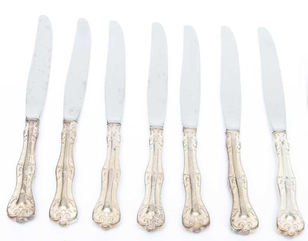 1908 National Silver Co. "Queen Elizabeth" Plated Silver Flatware