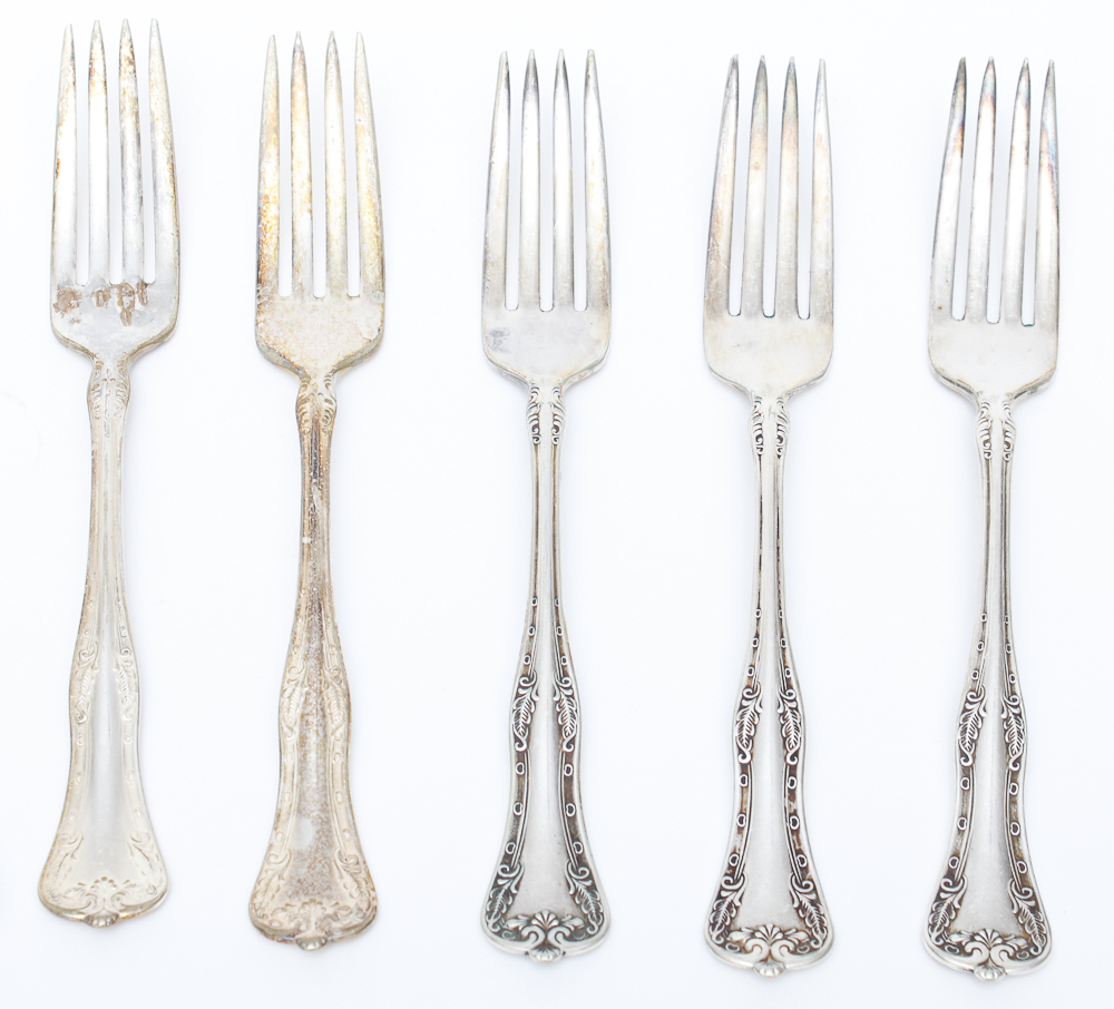 1908 National Silver Co. "Queen Elizabeth" Plated Silver Flatware