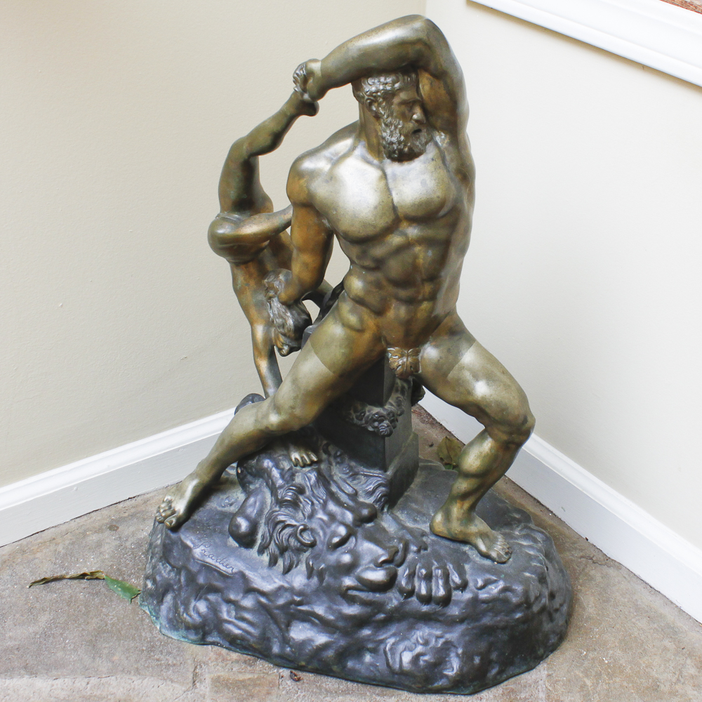 After James Pradier Sculpture of Canova's "Hercules and Lichas"