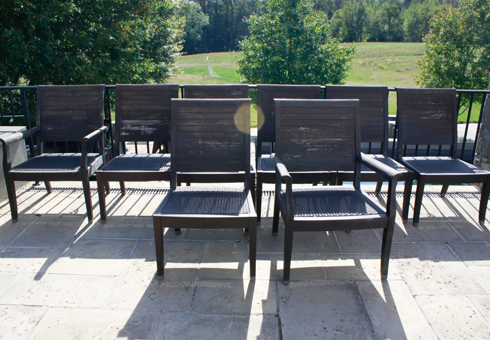 Gloster "Anassa" Teak Outdoor Dining Chair Set of Eight