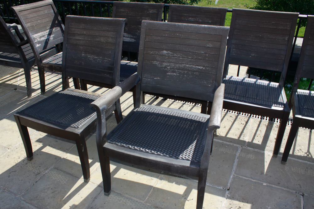 Gloster "Anassa" Teak Outdoor Dining Chair Set of Eight