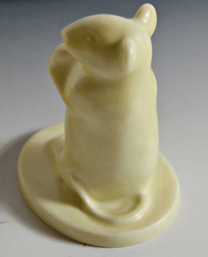 1937 Shirayamadani Modeled Rookwood Pottery Mouse Paperweight