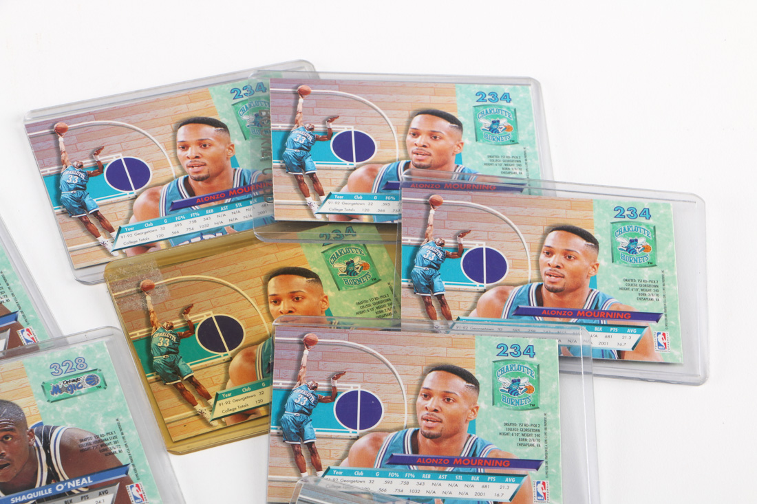 Rookie Basketball Cards Including Shaquille O'Neal and Alonzo Mourning