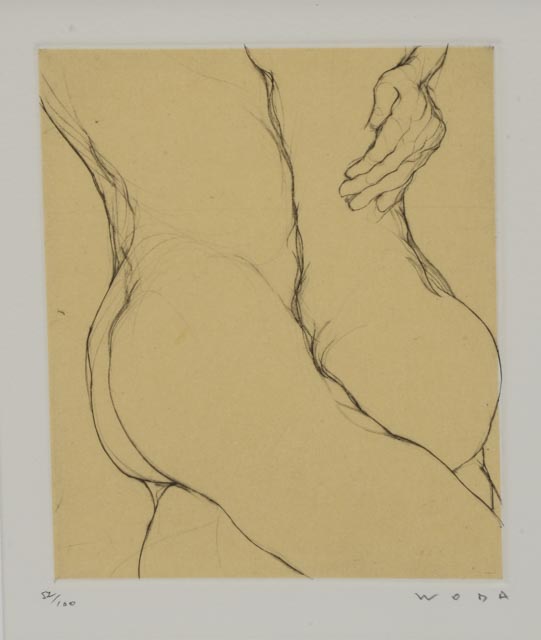 Albert Woda Signed Limited Edition Figure Etching