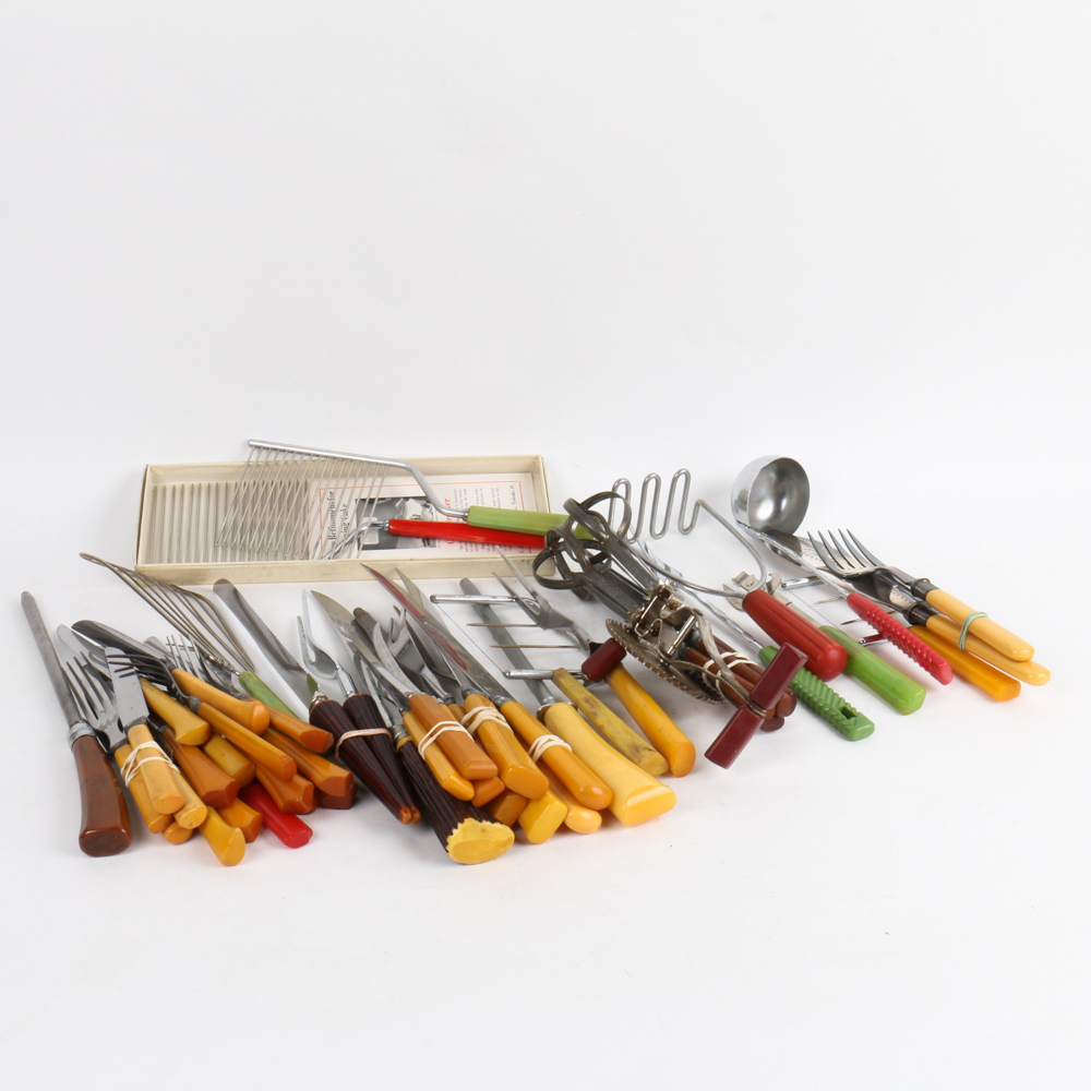 Assorted Bakelite Utensil and Kitchen Tools