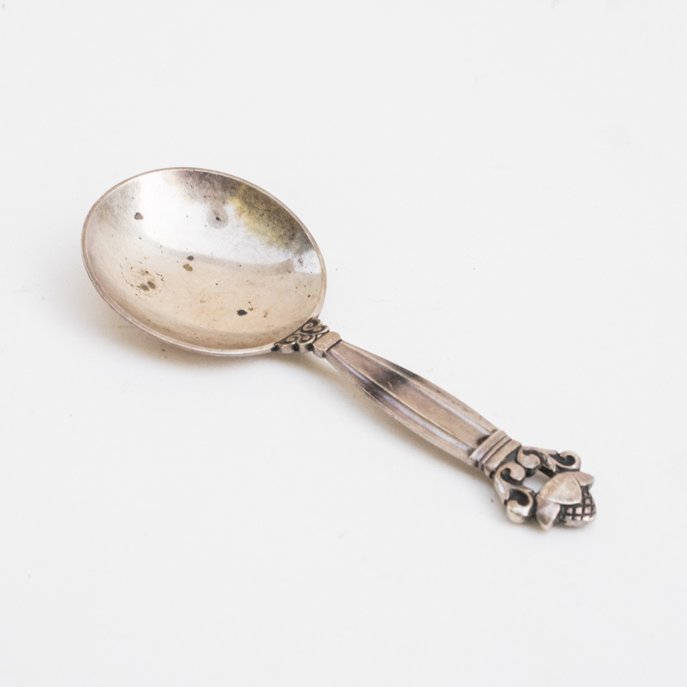 Sterling Silver Georg Jensen "Acorn" Baby Spoon