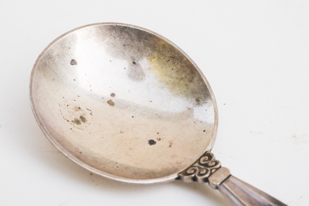 Sterling Silver Georg Jensen "Acorn" Baby Spoon