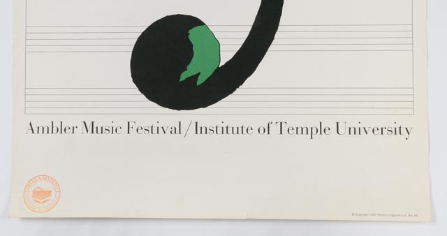 Milton Glaser 1967 Ambler Music Festival Poster