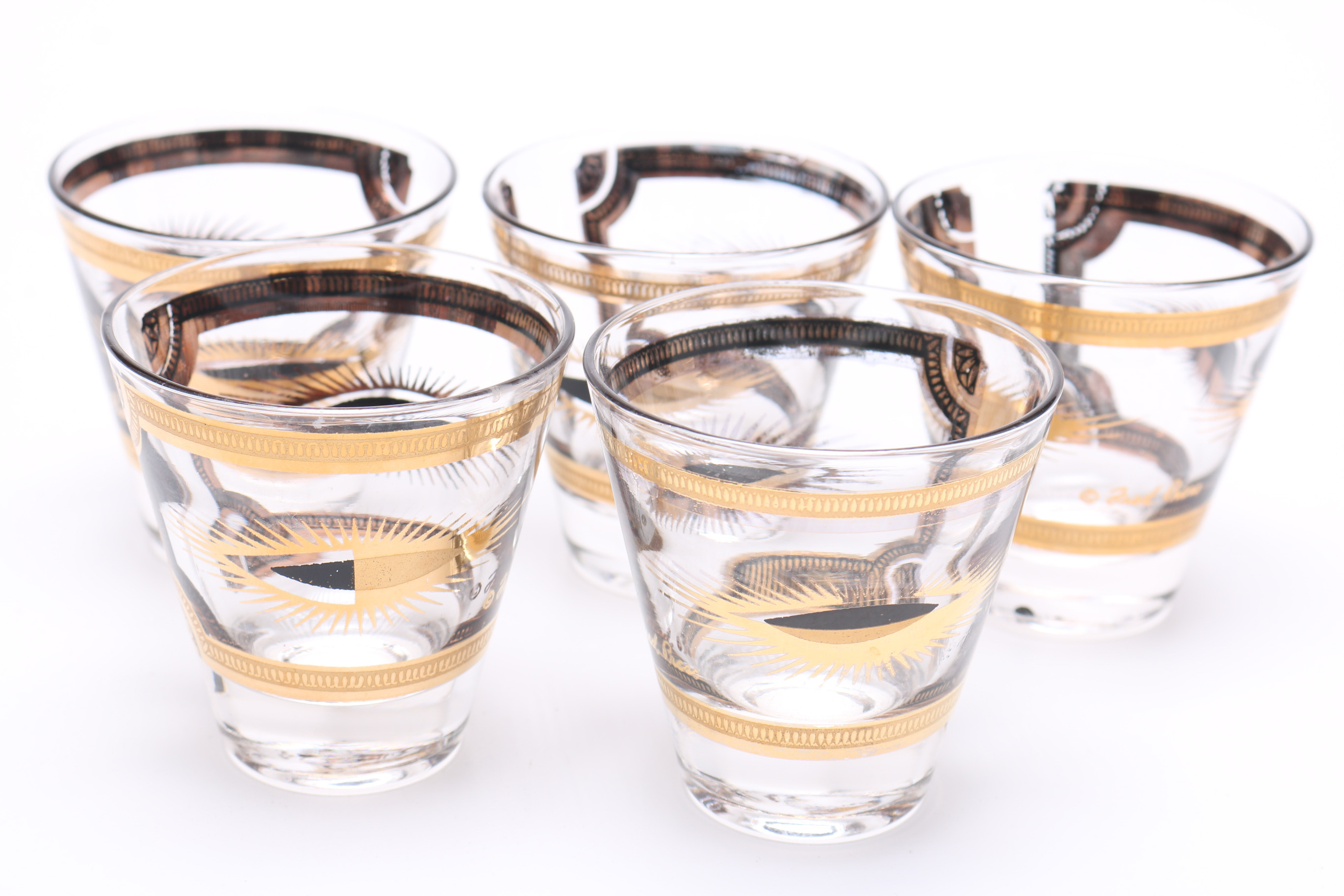 Mid-Century Fred Press "Trojan Horse" Barware Set