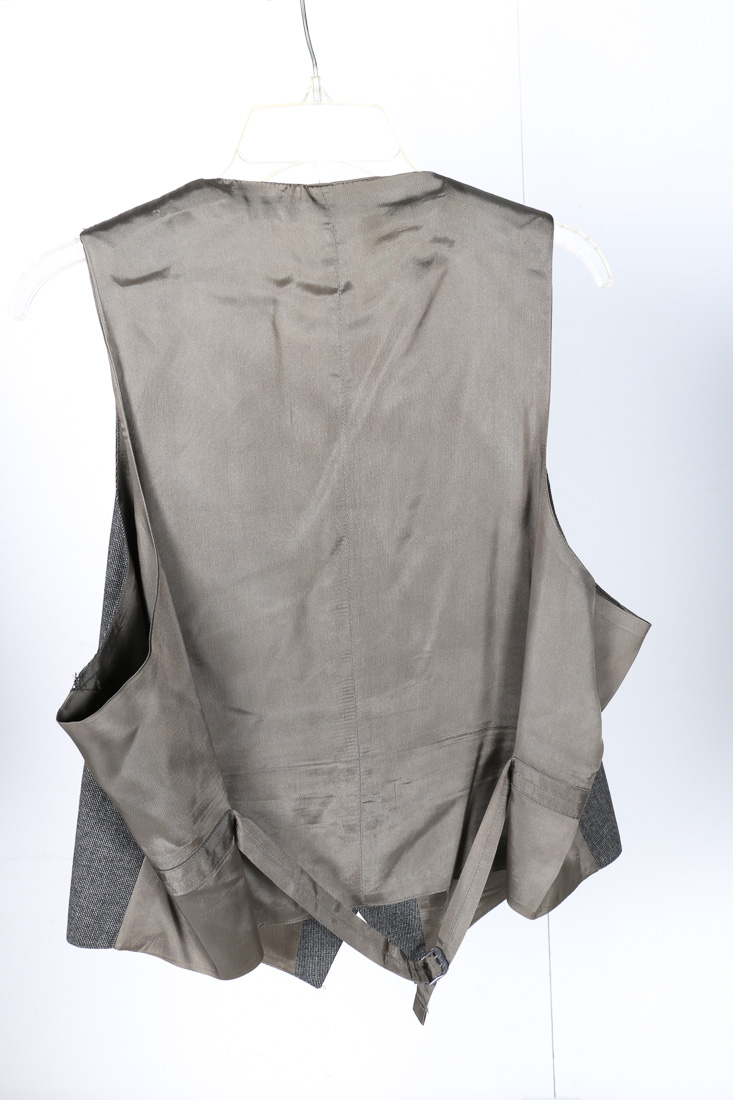 Three Vintage Gray Men's Blazers With Vests