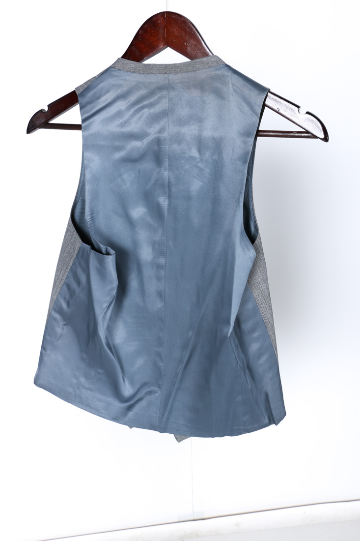 Three Vintage Gray Men's Blazers With Vests