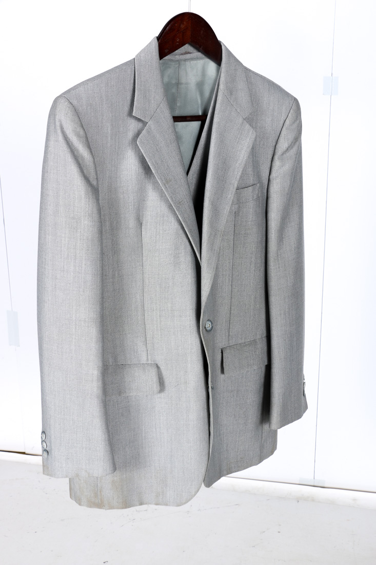 Three Vintage Gray Men's Blazers With Vests