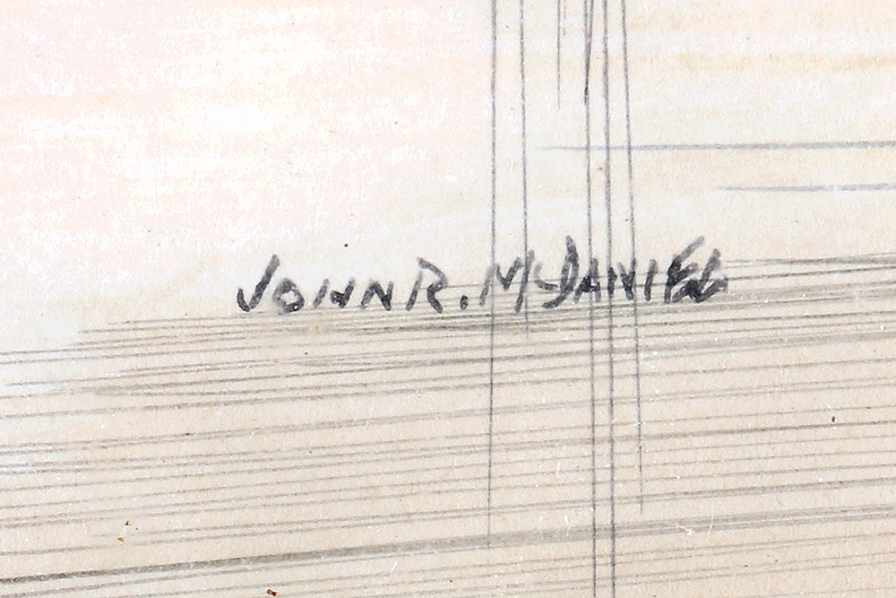 Signed John R. McDaniel Watercolor Painting