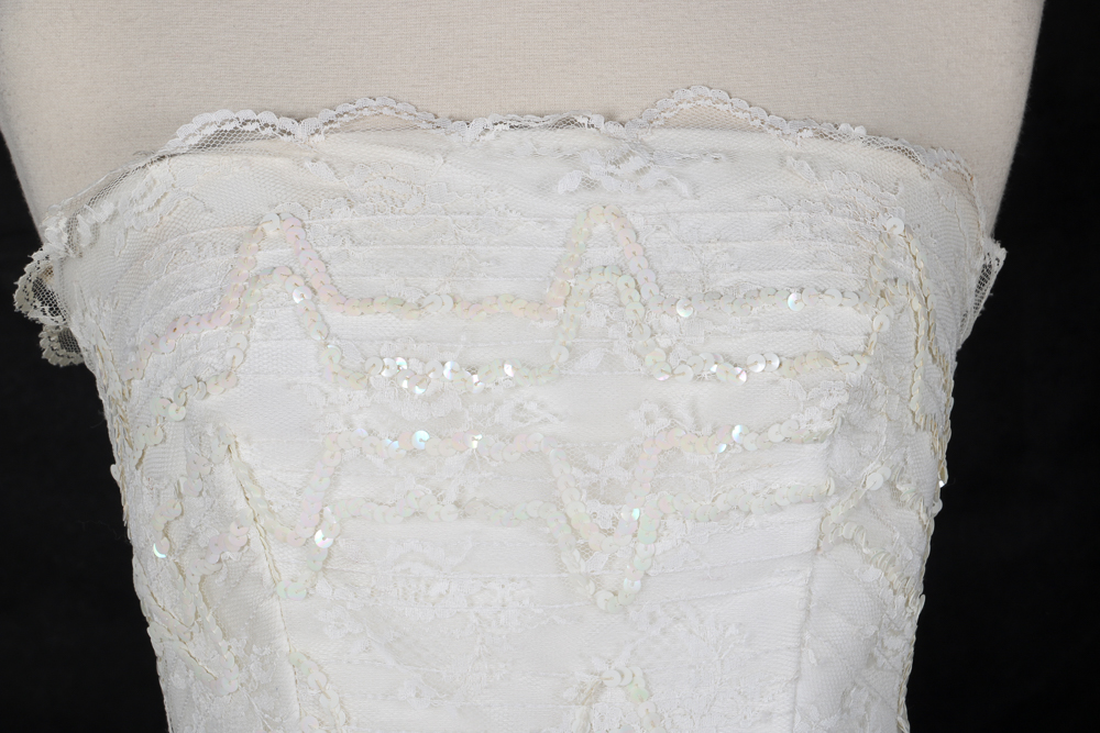 1970s Harry Acton Sequined Wedding Dress