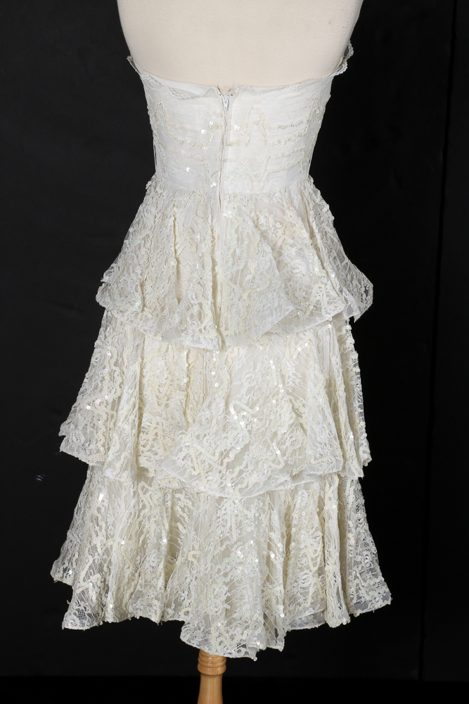 1970s Harry Acton Sequined Wedding Dress
