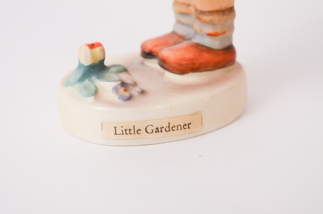 Two Hummel Figurines "Little Sweeper" and "Little Gardener"