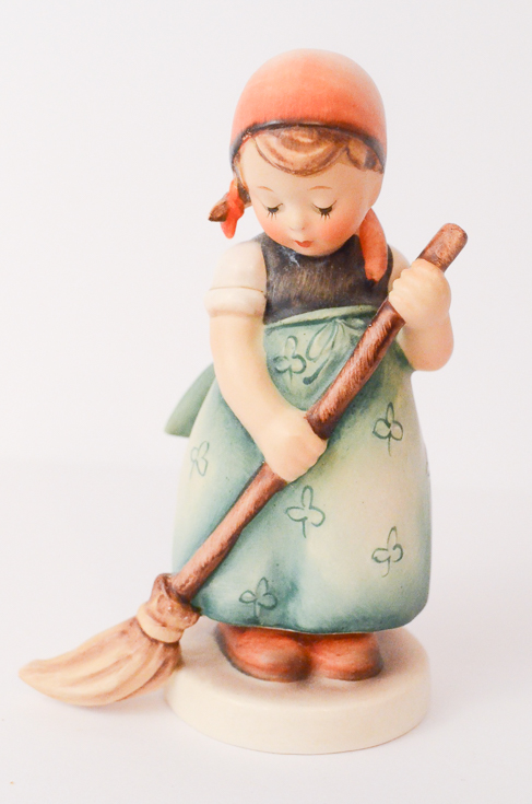 Two Hummel Figurines "Little Sweeper" and "Little Gardener"