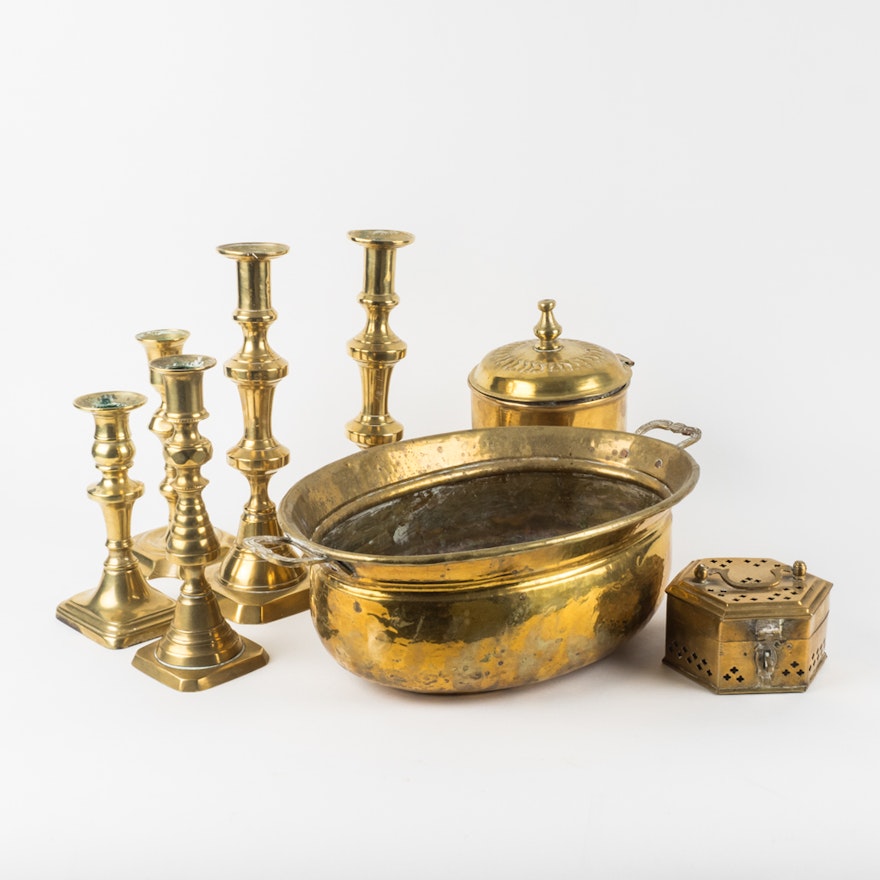 Selection of Brass Home Decorative Items
