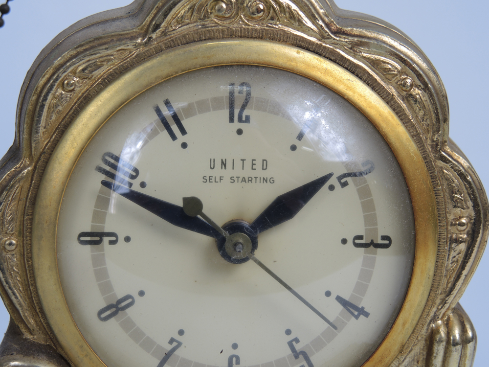 Vintage United Self Starting Parade Horse Mantel Clock, Electric