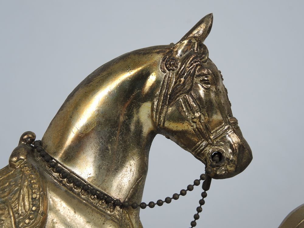 Vintage United Self Starting Parade Horse Mantel Clock, Electric