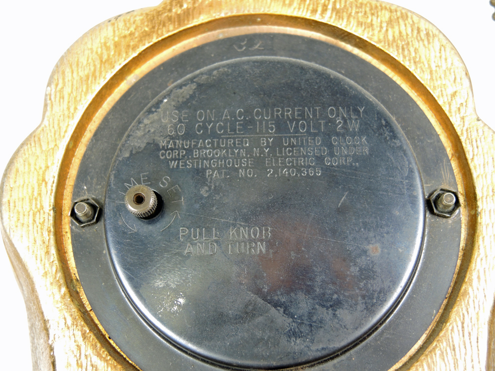 Vintage United Self Starting Parade Horse Mantel Clock, Electric