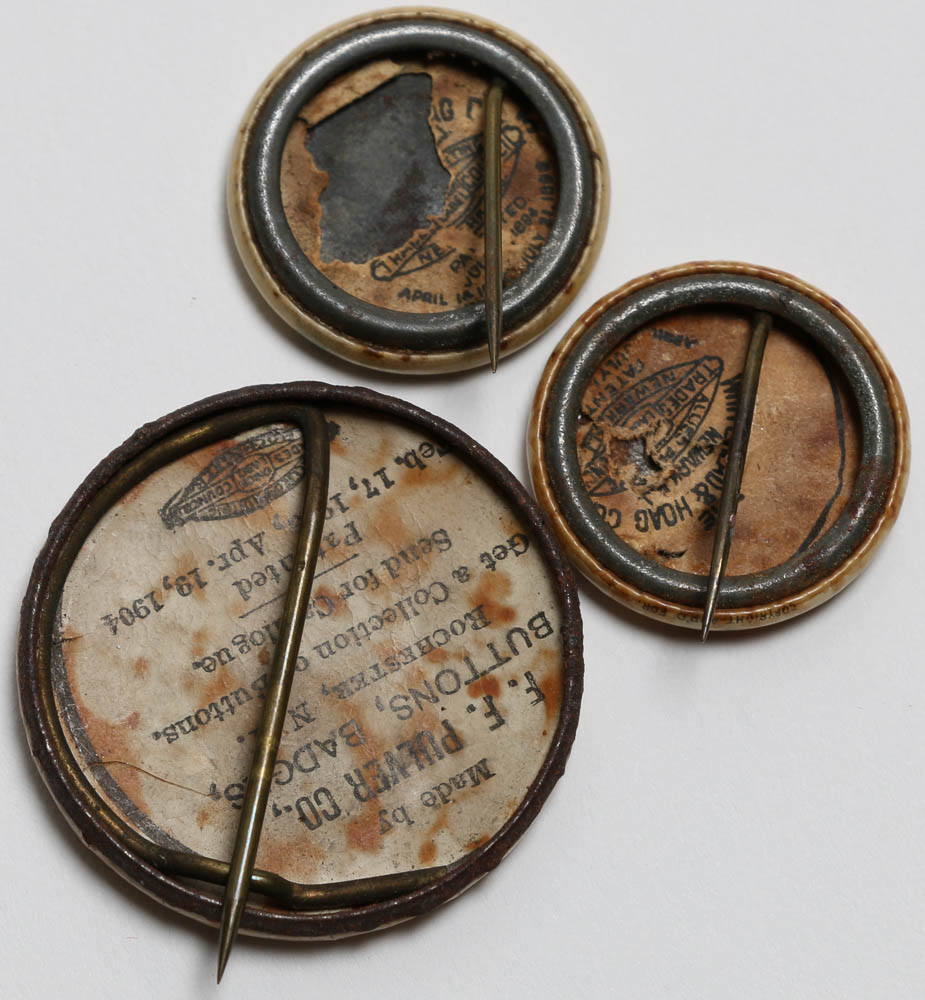 Antique Roosevelt and Taft Political Pinback Buttons