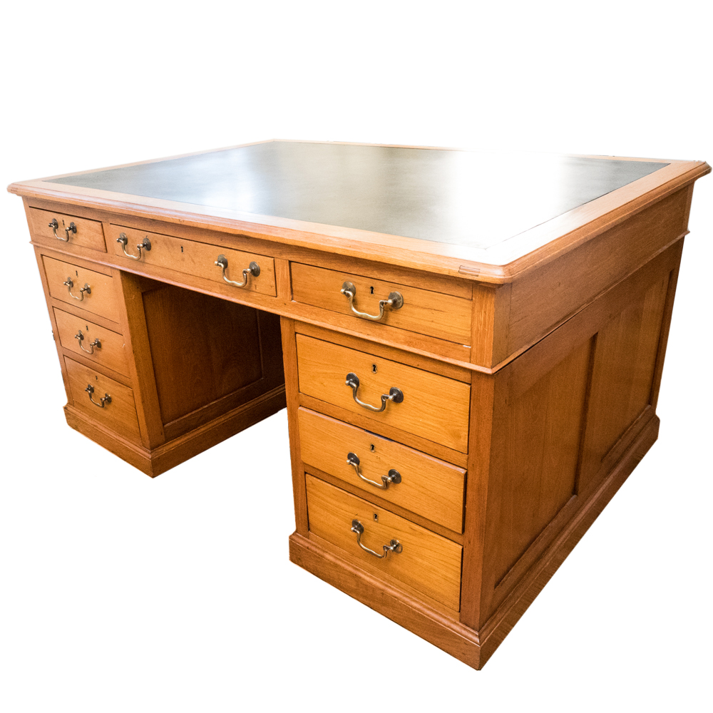 Antique British Colonial Partner's Desk