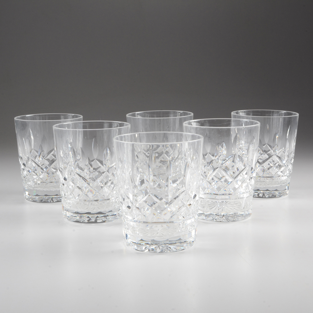 Set of Waterford Crystal "Lismore" Double Old Fashioned Glasses