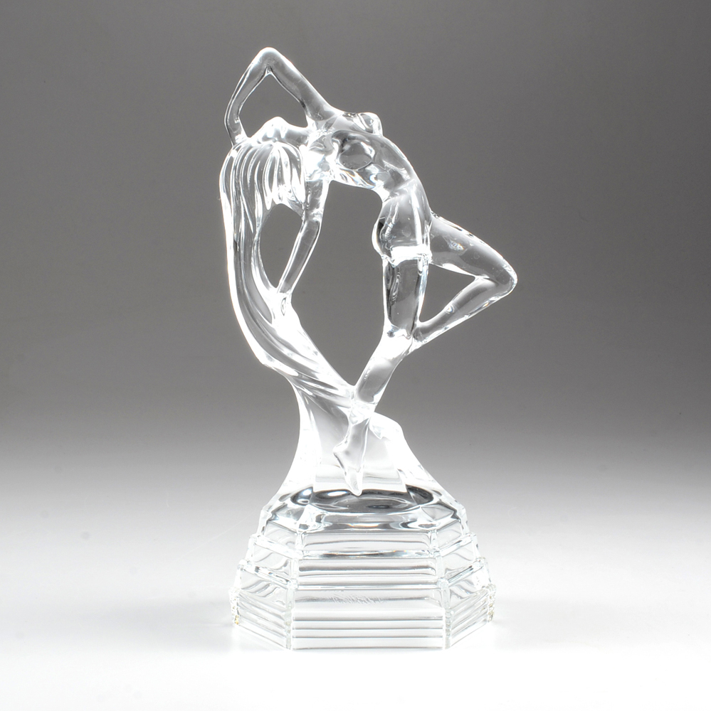 Pair of Art Deco Glass Figurines