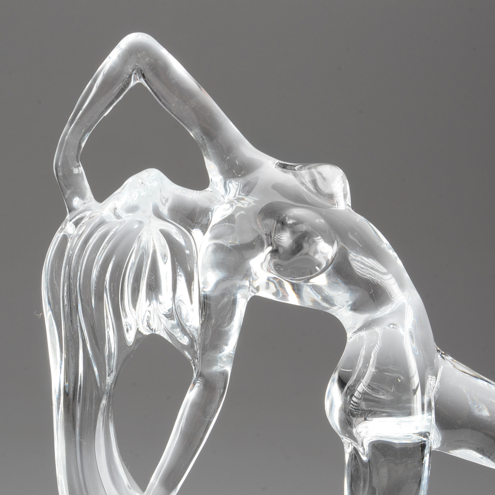 Pair of Art Deco Glass Figurines