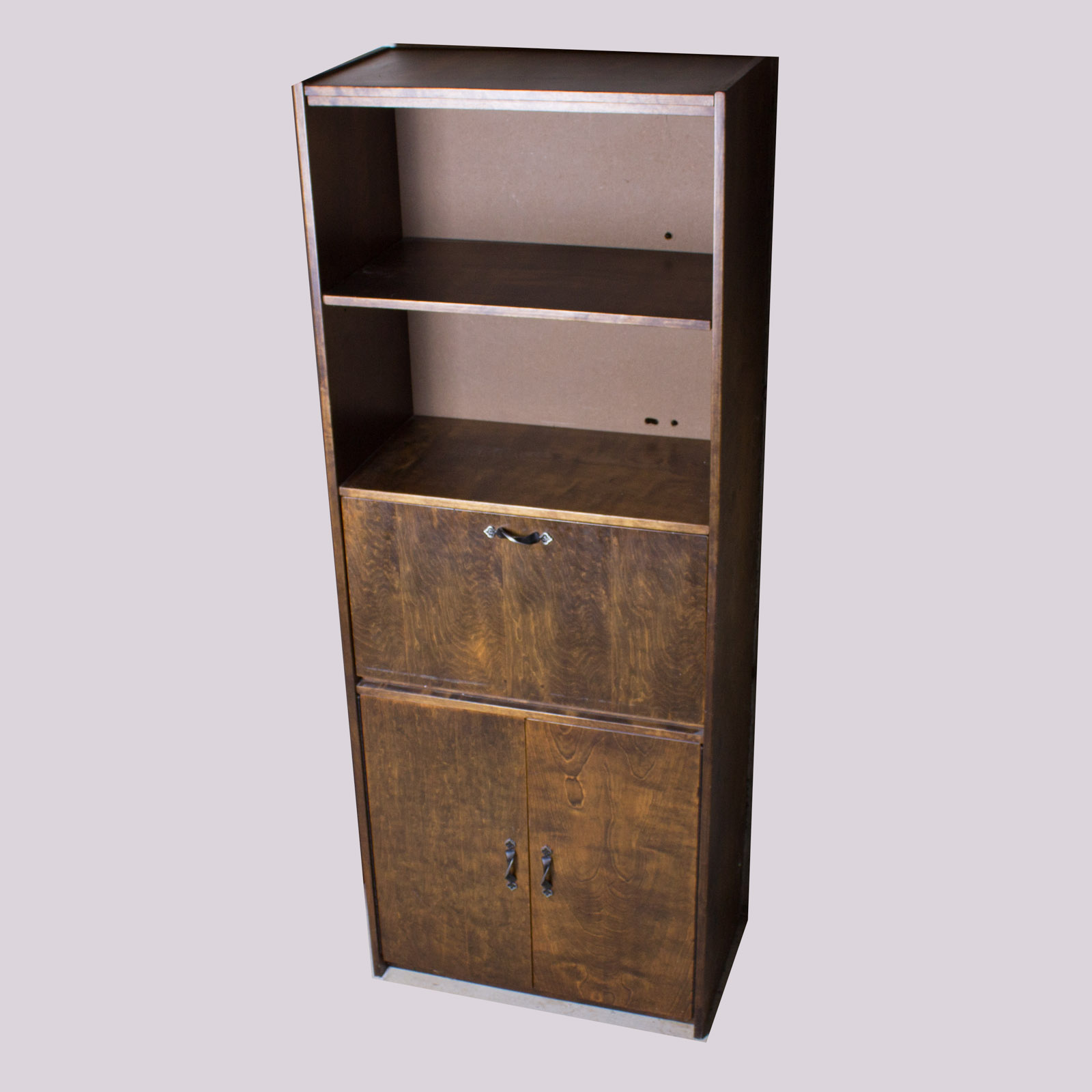 Birch Bookcase With Hutch