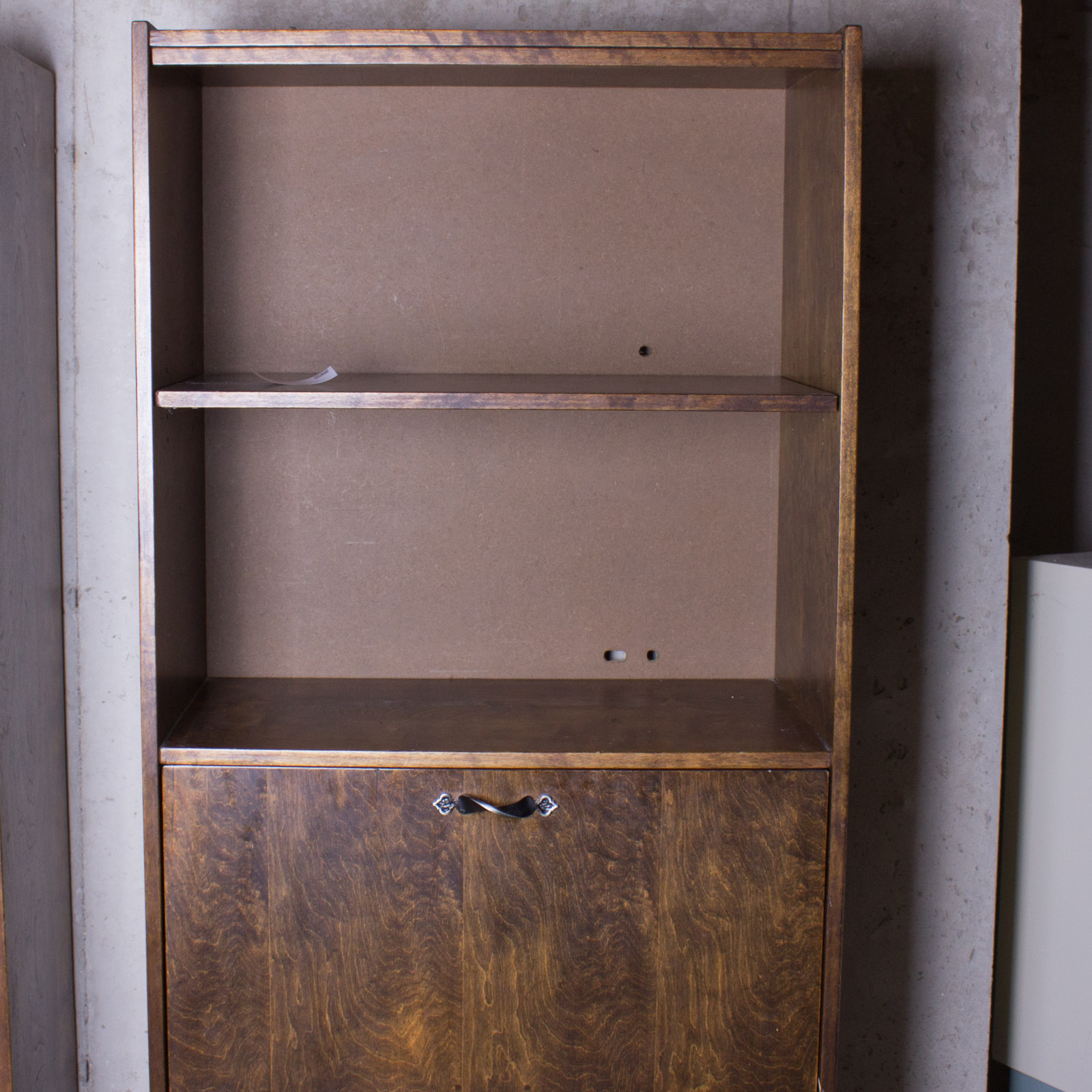 Birch Bookcase With Hutch