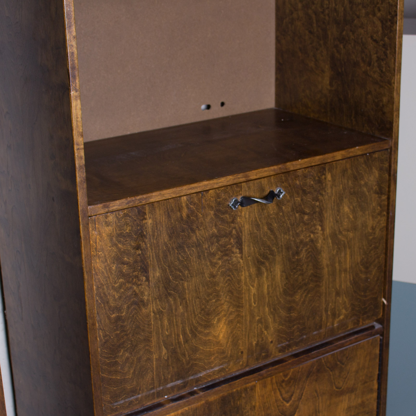 Birch Bookcase With Hutch