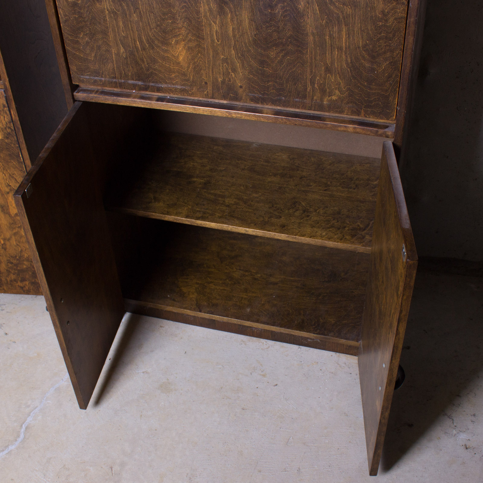 Birch Bookcase With Hutch