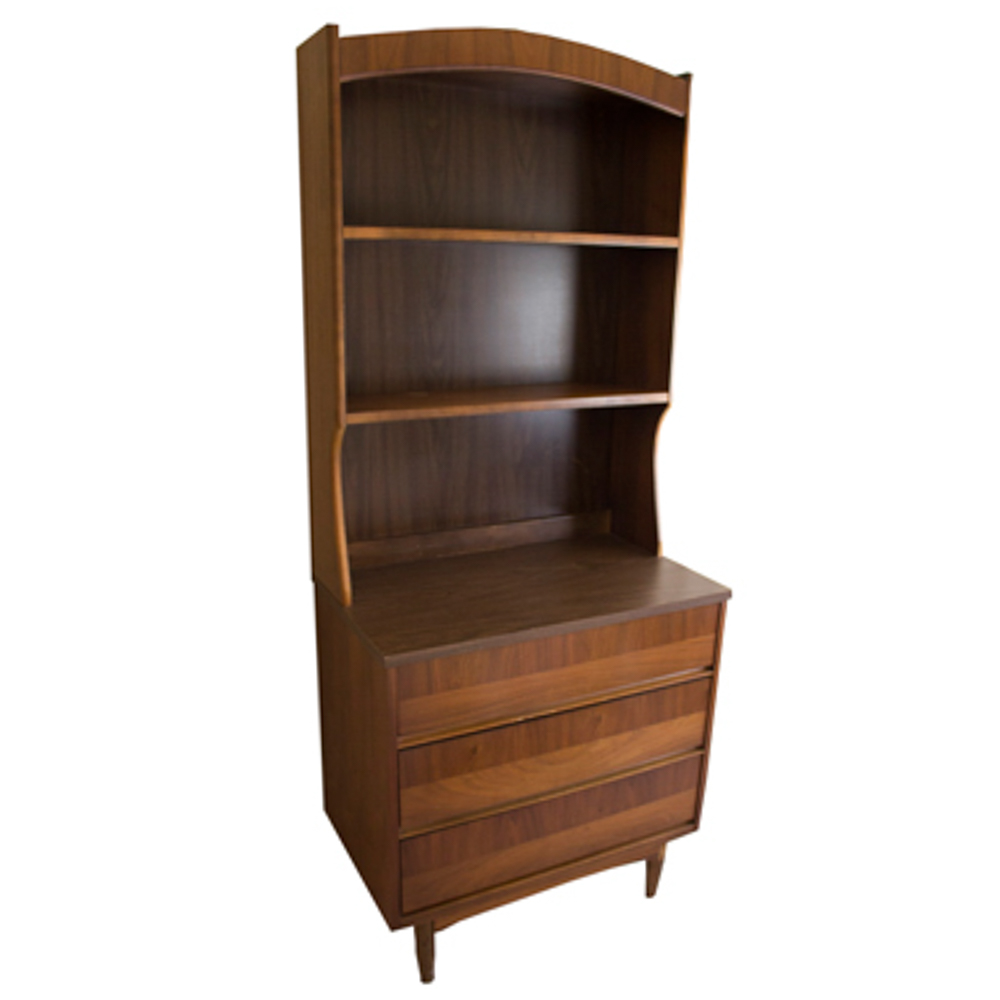 Mid Century Modern Display Shelf With Drawers