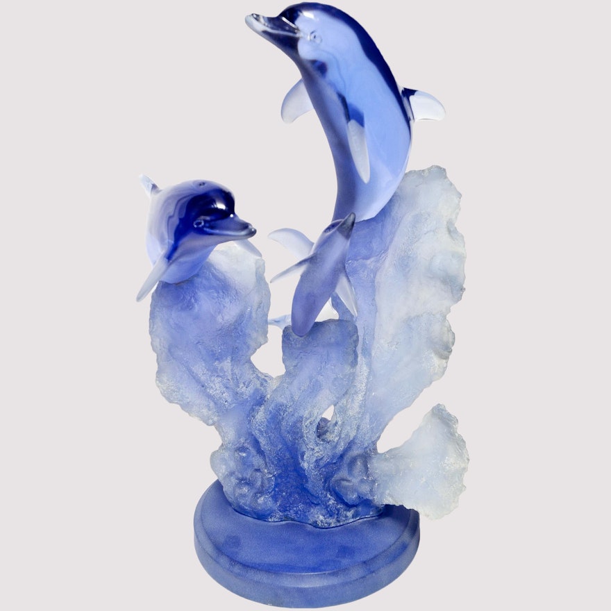 Donjo Acrylic Dolphin Sculpture