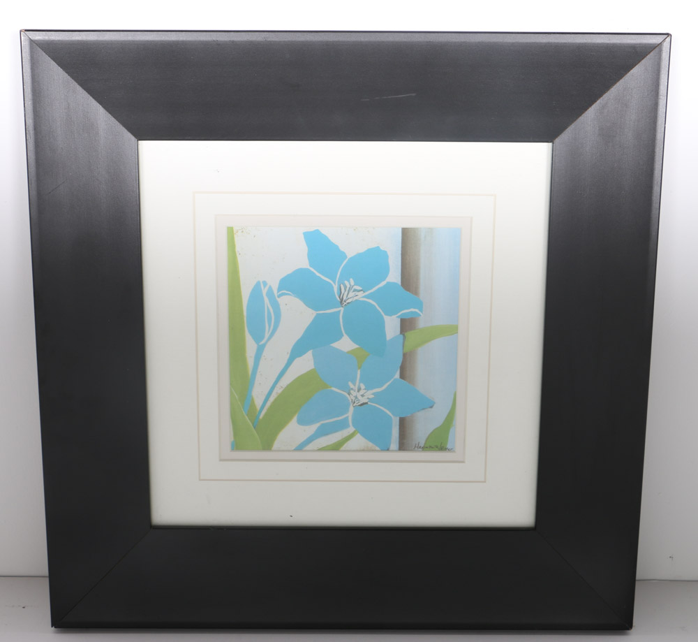 Signed Hakimipour Ritter Floral Print